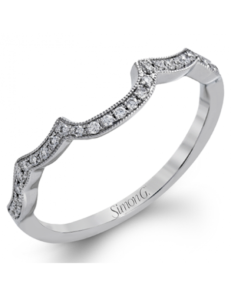 Wedding Band in 18k Gold with Diamonds