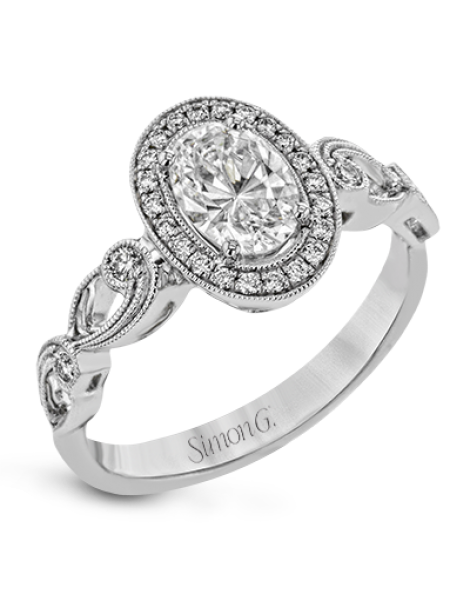 Engagement Ring in 18k Gold with Diamonds