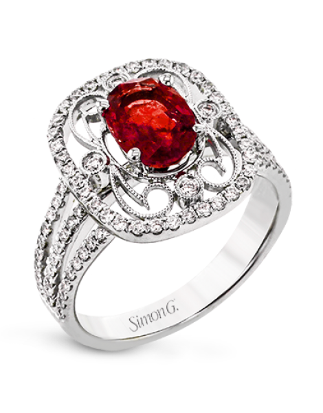 Color Ring in 18k Gold with Diamonds