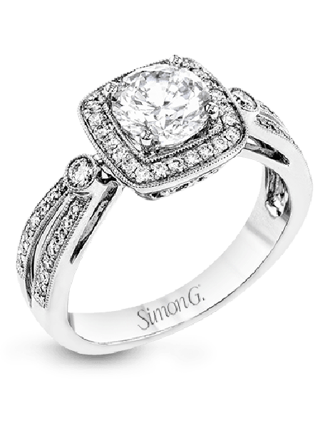 Engagement Ring in 18k Gold with Diamonds