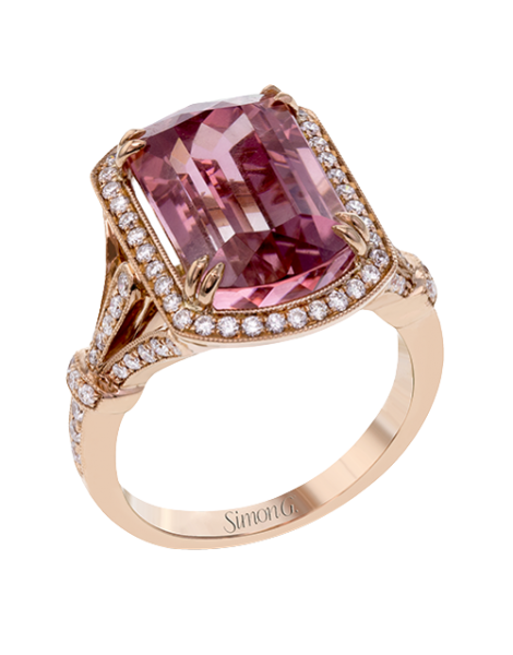 Color Ring in 18k Gold with Diamonds