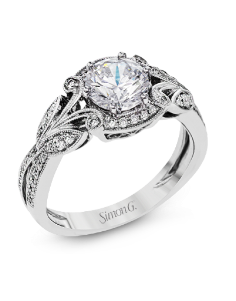 Engagement Ring in 18k Gold with Diamonds