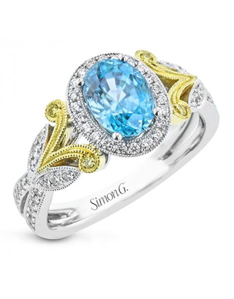 Color Ring in 18k Gold with Diamonds