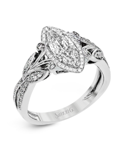 Engagement Ring in 18k Gold with Diamonds