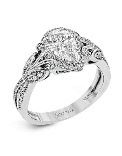 Engagement Ring in 18k Gold with Diamonds