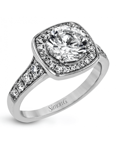 Engagement Ring in 18k Gold with Diamonds