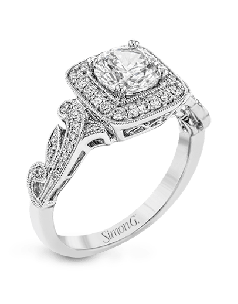 Engagement Ring in 18k Gold with Diamonds