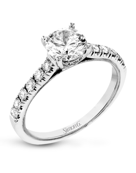 Engagement Ring in 18k Gold with Diamonds