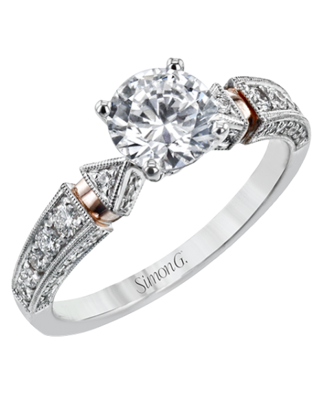 Engagement Ring in 18k Gold with Diamonds