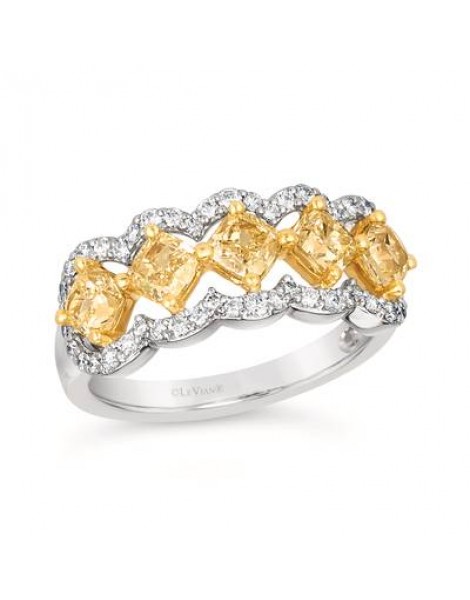 PLATINUM & 18K Y/G RING 2.18 DIA