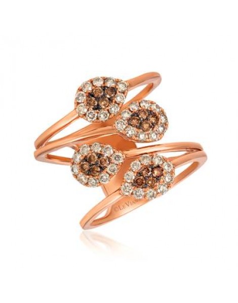 14K R/G RING 1.01 DIA