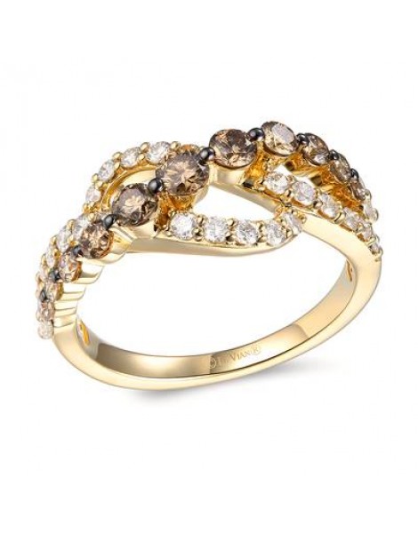 14K Y/G RING 1.24 DIA