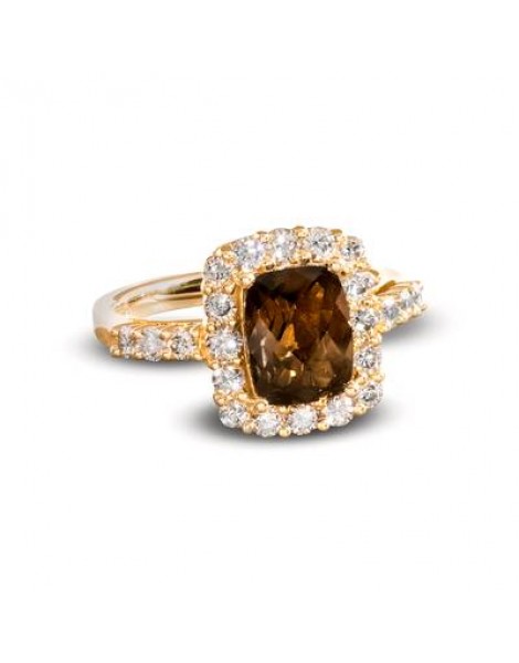 14K Y/G RING 0.91 DIA 1.90 SQ |H|