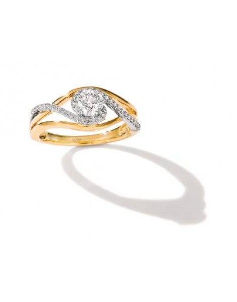 14K TT RING 0.62 DIA