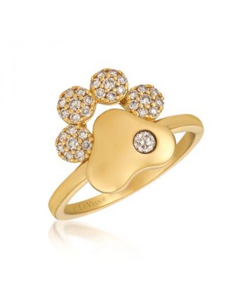 14K Y/G RING 0.34 DIA