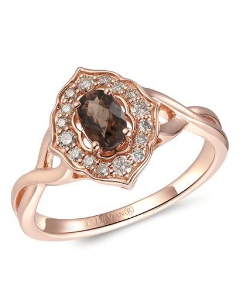 14K R/G RING 0.20 DIA 0.40 SQ |H|