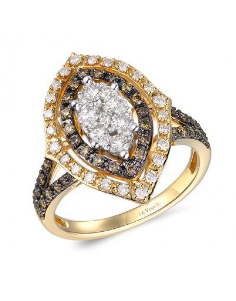 14K TT RING 1.05 DIA